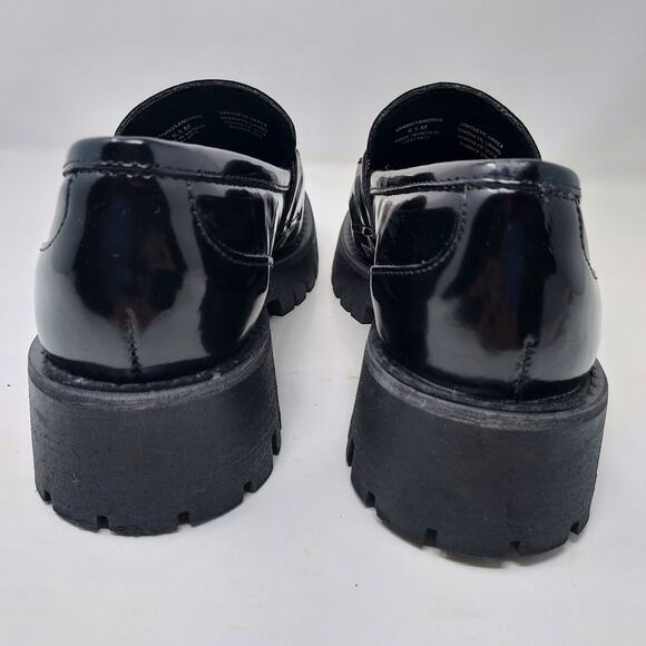 Steve Madden Black Loafer Platform Chunky Sole Size 6.5 - Picture 7 of 8